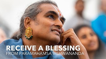 Darshan blessing with Paramahamsa Vishwananda in Elmira NY!