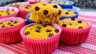 MUFFIN DE CENOURA  SAUDÁVEL  SEM FARINHA DE TRIGO 🥕 COM GOTAS DE CHOCOLATE 🍫/CULINÁRIA DA EVELYN