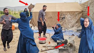 The terrifying moment of the husband's rage; Ashraf and Shokoufeh were shocked!