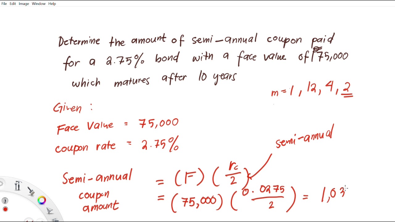 Solving For The Semi Annual Coupon Amount In Bonds Related Problems 