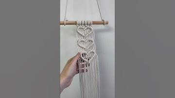 Macrame Hearts Pattern 💕 macrame wall hanging element #macrametutorial #diy #macrameheart