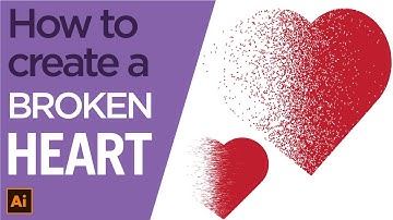 How to create an exploding heart, dispersion effect tutorial using Illustrator.