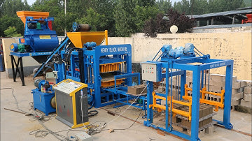 Full new QT4-15 concrete block molding machine every process of 6 inch hollow blocks production