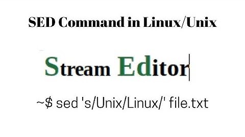 sed command with options in Unix or Linux