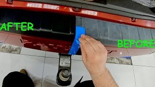 How To Restore Badly Faded Car Plastic Bumpers/Trims-with a Heat Gun & Solution Finish!