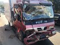 Маршрутка с пассажирами столкнулась с двумя грузовиками в Саратове