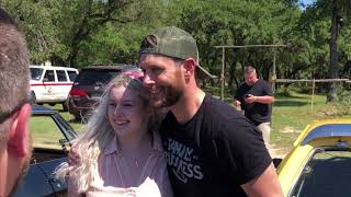 Jensen Ackles Inspects 1967 Impalas at Family Business Beer Company