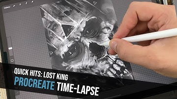 Quick Hits: Lost King - Procreate dark fantasy digital time-lapse painting