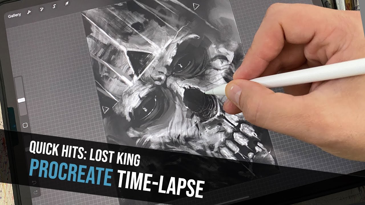 Quick Hits: Lost King - Procreate dark fantasy digital time-lapse painting - YouTube