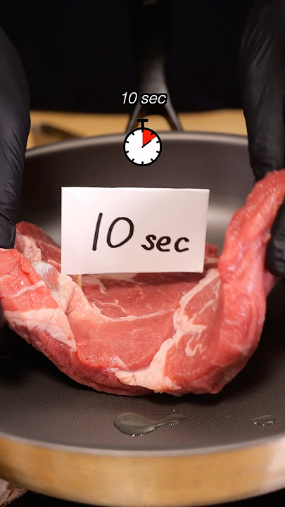 10 seconds steak vs 10 minutes steak!🥩