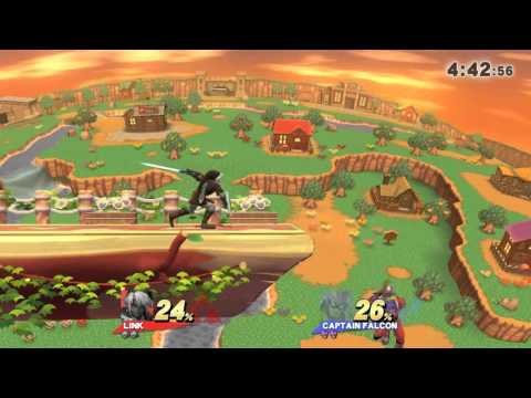 スマブラWiiU リンク良プレイ　【復帰阻止】