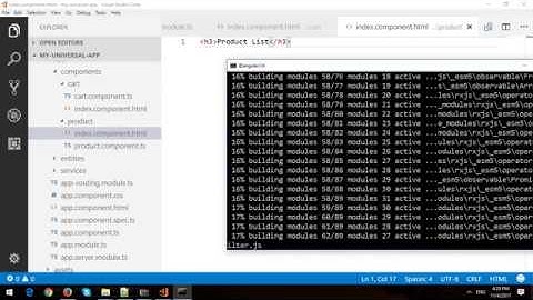 Building  Shopping Cart with Universal Apps in Angular 4