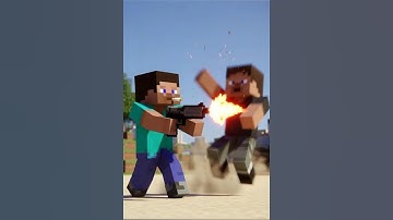 When Steve plays GTA 6 in Minecraft 🔫 #shorts #Minecraft #Animation