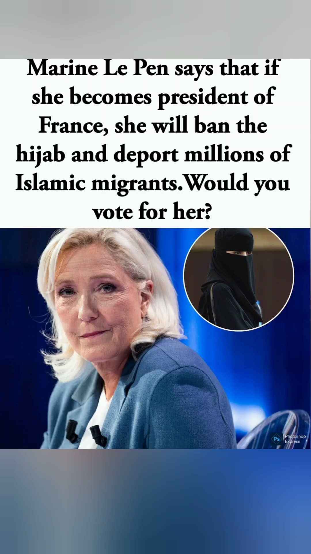 Would you vote her? #france#marinelepen #usa #tranding #viral