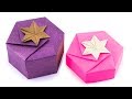 Origami Hexagonal Gift Box Tutorial - 1 Sheet DIY - Paper Kawaii