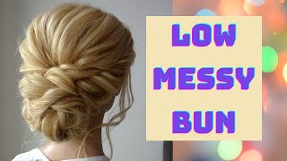 low messy bun tutorial