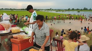 Countryside life! Street Food in Flooded Village