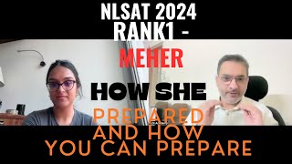 NLSAT 2024 Rank 1 Meher | NLSAT- 3 year LLB Preparation | NLSAT Topper Interviews