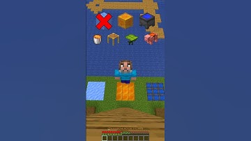 Which Block Survive Fall Damage in Minecraft? 😱 #shorts #meme #minecraft