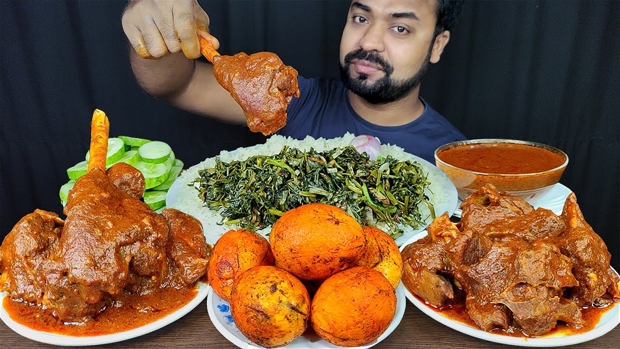 SPICY MUTTON CURRY, FRIED EGG, SPINACH, GRAVY, CHILI, RICE MUKBANG ASMR EATING SHOW | BIG BITES | SPICY MUTTON CURRY, FRIED EGG, SPINACH, GRAVY, CHILI, RICE MUKBANG ASMR EATING SHOW | BIG BITES |