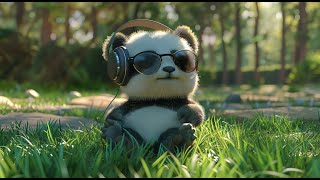 Lofi music Hiphop. LoFi Panda  Enjoying a Relaxing Morning