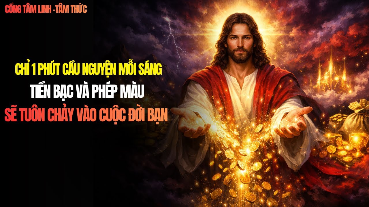 CHỈ 1 PHÚT CẦU NGUYỆN MỖI SÁNG . TIỀN BẠC VÀ PHÉP MÀU SẼ TUÔN CHẢY VÀO CUỘC ĐỜI BẠN.
