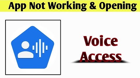 Voice Access App Not Working & Opening Crashing Problem Solved