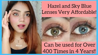 Hazel & Blue Contact Lenses on Dark Indian/Black Eyes | Cheap Affordable Lenses in India Soft Lenses screenshot 5