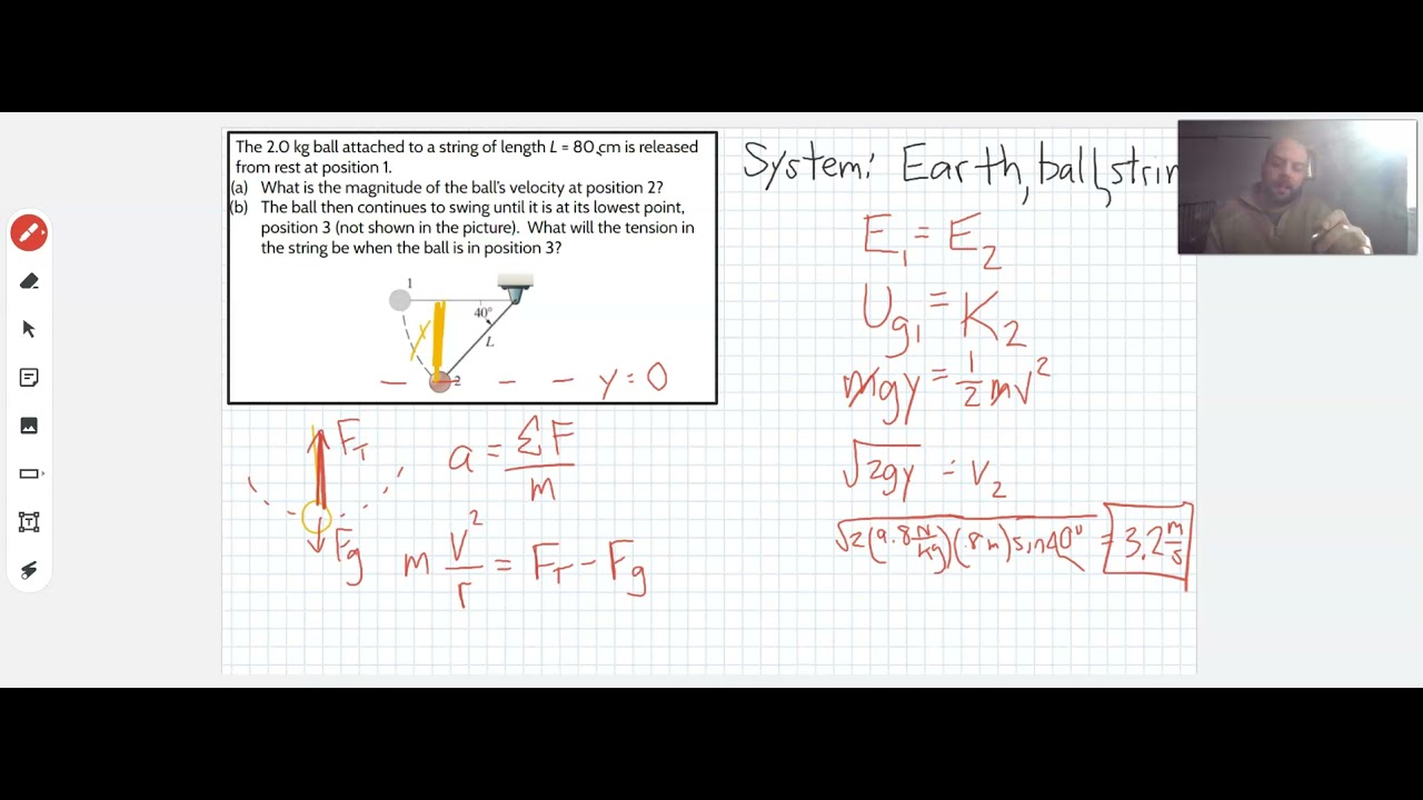 Swinging Ball Energy and Circular Motion YouTube