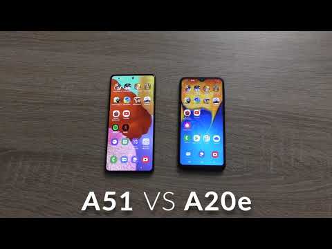 Samsung Galaxy A51 4GB RAM vs Samsung Galaxy A20e: speed test and comparison