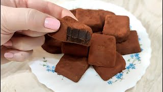 CONDENSED MILK chocolate TRUFFLES | 2 ingredients dessert | cooking food