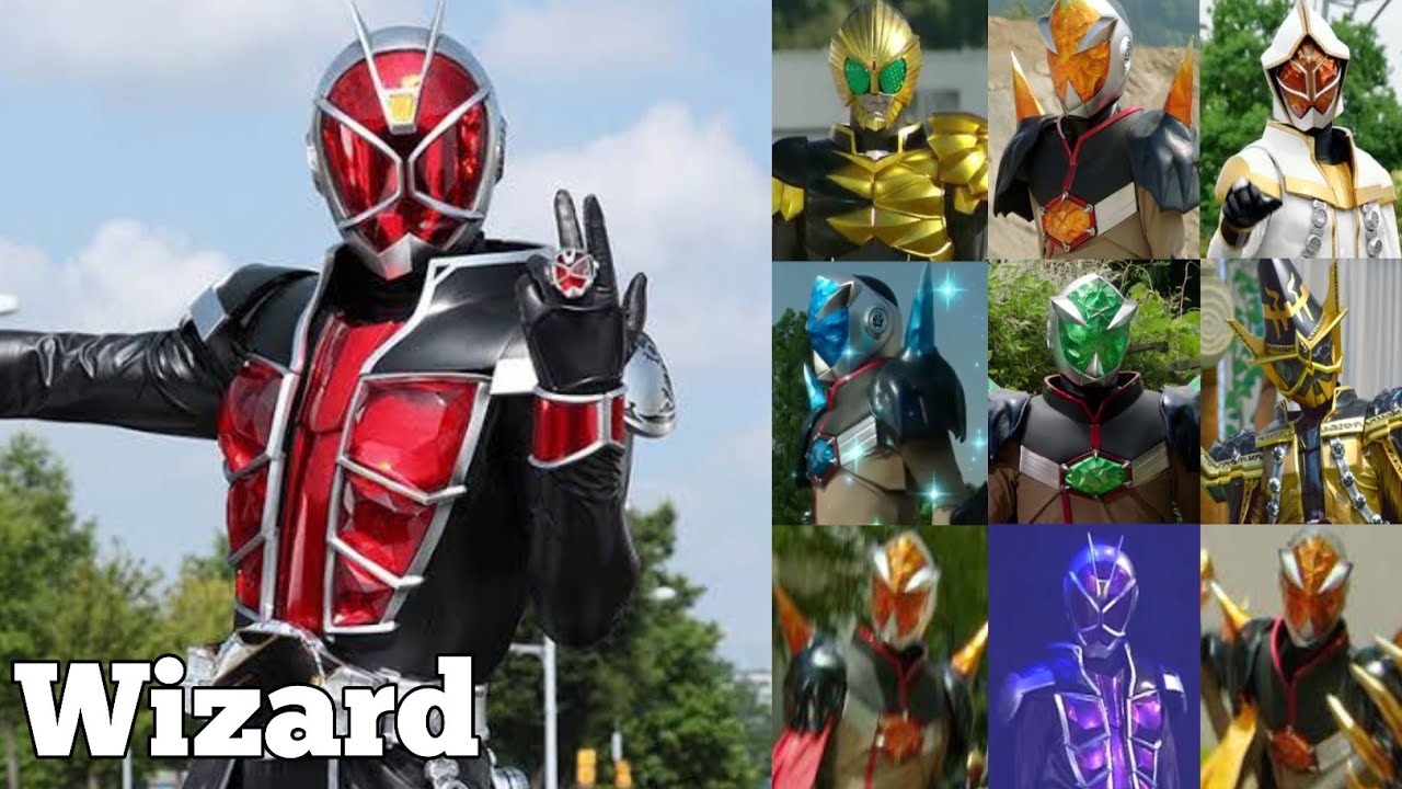 WAP! All 4 forms of All Dragon! Kamen Rider Wizard Review Wizard