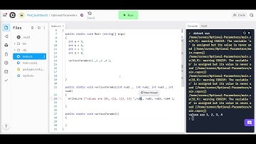 COP2360 Optional Parameters