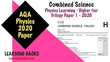 How to get good grades? Use #gcse  past papers - AQA #physics  Paper 1 Trilogy(9-1) 2020 walkthrough