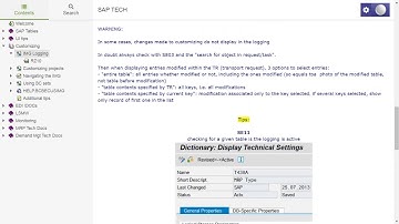 SAP TECH: IMG logging explained