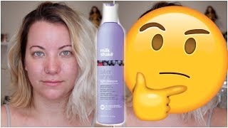 BEST SHAMPOO FOR BRASSY HAIR? MILKSHAKE SILVER SHINE SHAMPOO FIRST | BRITECLARKE - YouTube