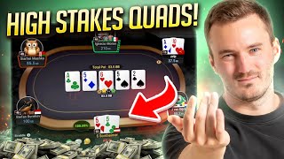 QUADS In High Stakes Poker Game $10,000!