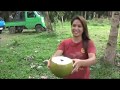 Husking Coconut
