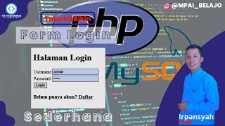 Tutorial Membuat Form Login | Sistem Login PHP MYSQL