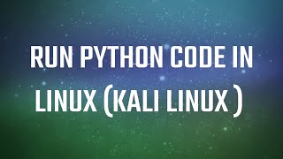 Python in Kali terminal