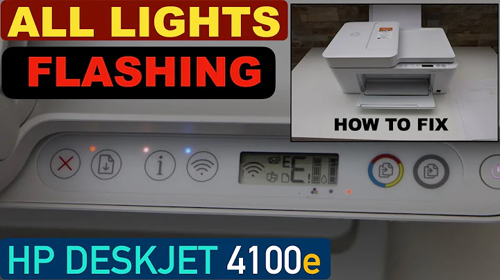HP DeskJet 4100e All Lights Flashing, Fix Error Lights & Errors.