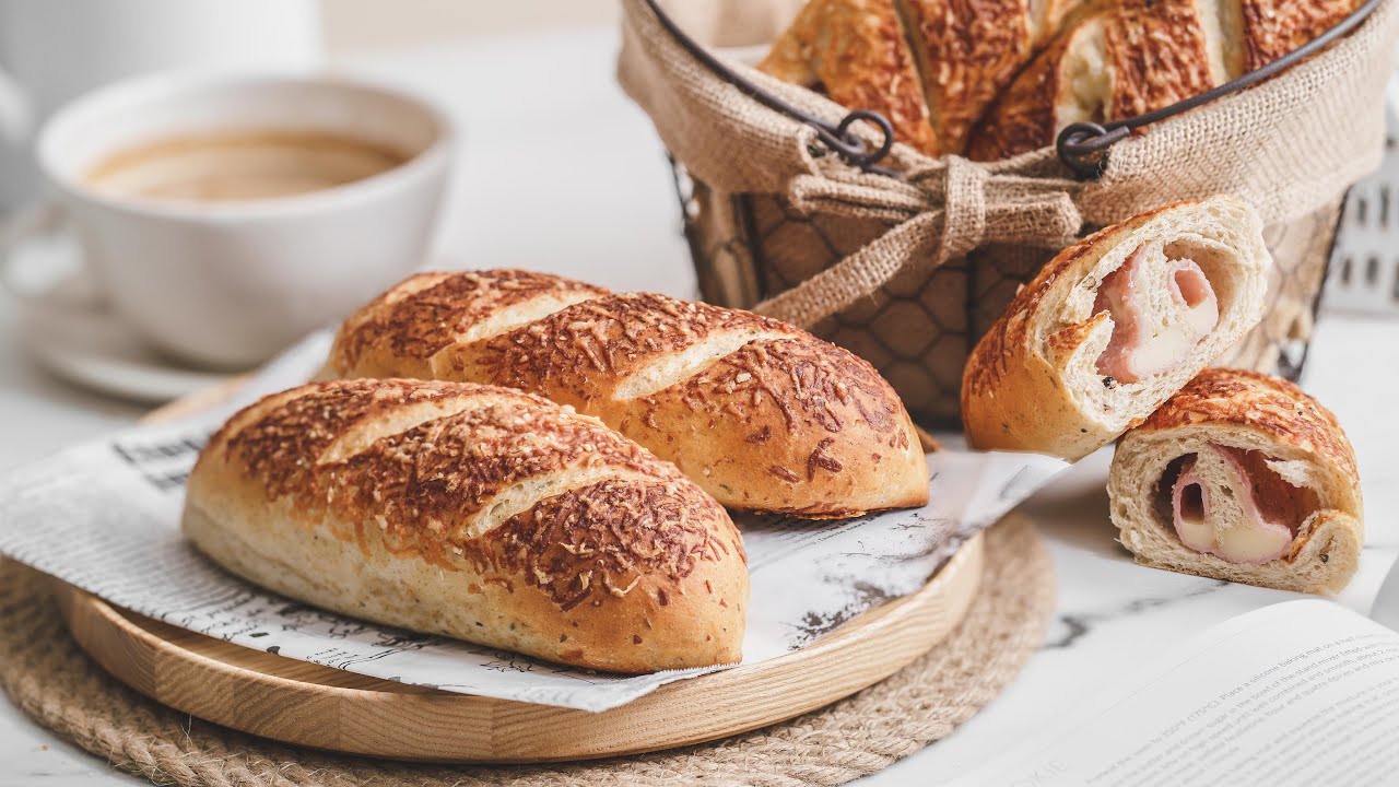 脆皮火腿起司麵包 ，火腿與乳酪的完美組合 / Crispy Ham & Cheese Bread
