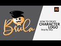 How to Create A Character Logo Design - Illustrator Speed Art
