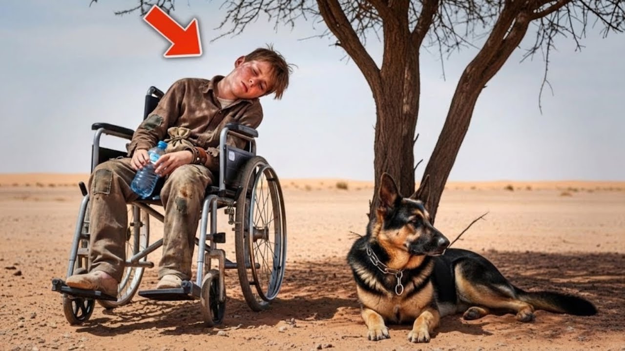 Ojciec porzuca niepełnosprawnego syna na pustyni… Znajduje go owczarek, świat płacze 😢