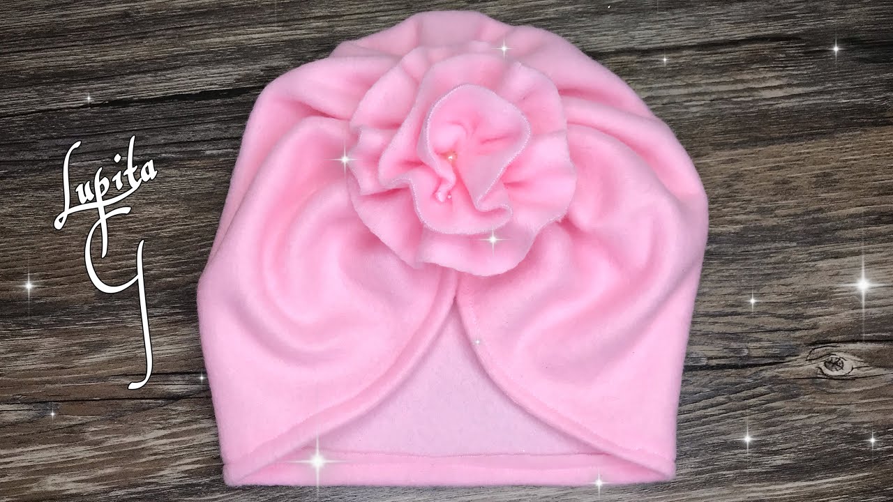 Gorro turbante con tela polar para bebé 6-9 meses