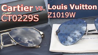 Louis Vuitton Clockwise Sunglasses Dark Gun Monogram Metal. Size E