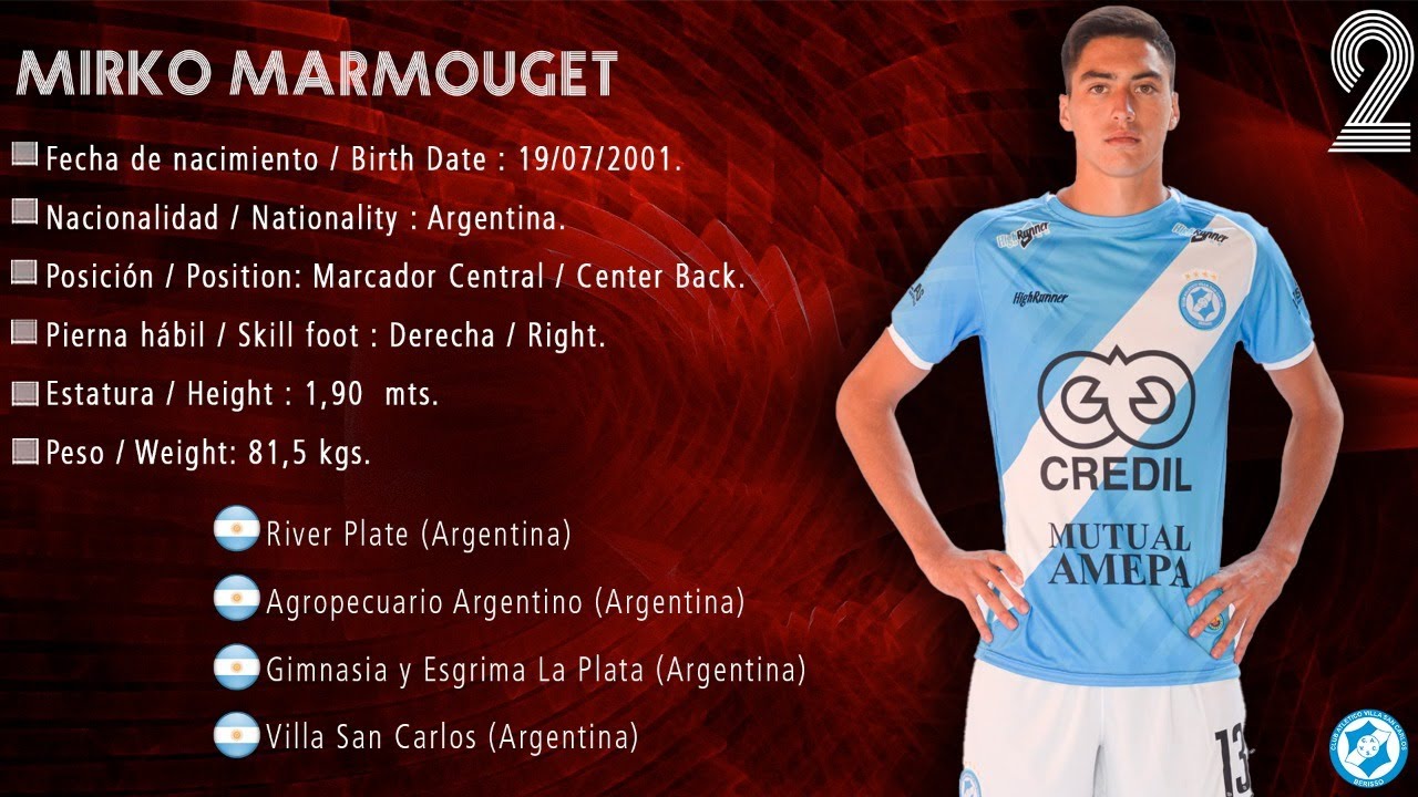 Mirko Marmouget #2 // Marcador Central - Center Back // Villa San Carlos  2021 