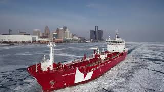 USCG Morro Bay + Iver Bright - Detroit River - 2.2.19