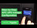 Configuring Smart-UPS Online SRT for 240V Output via Display | Schneider Electric Support