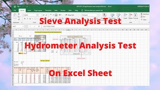 Sieve and hydrometer Analysis Curve & Report on Excel sheet
